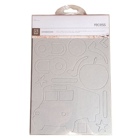 BasicGrey Undressed Recess Embellishments Self Adhesive Chipboard‎ Scrapbooking - Picture 1 of 5